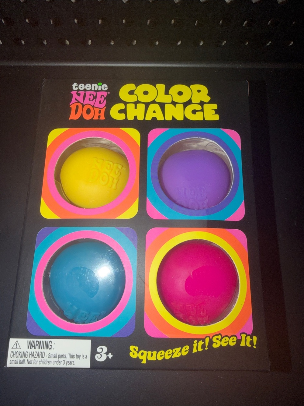 Needoh Teenie Color Change 4 pack - Yellow, Purple, Blue, Pink